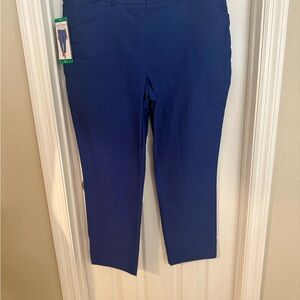 Hilary Radley Mazarine Blue Slim Leg Pants
